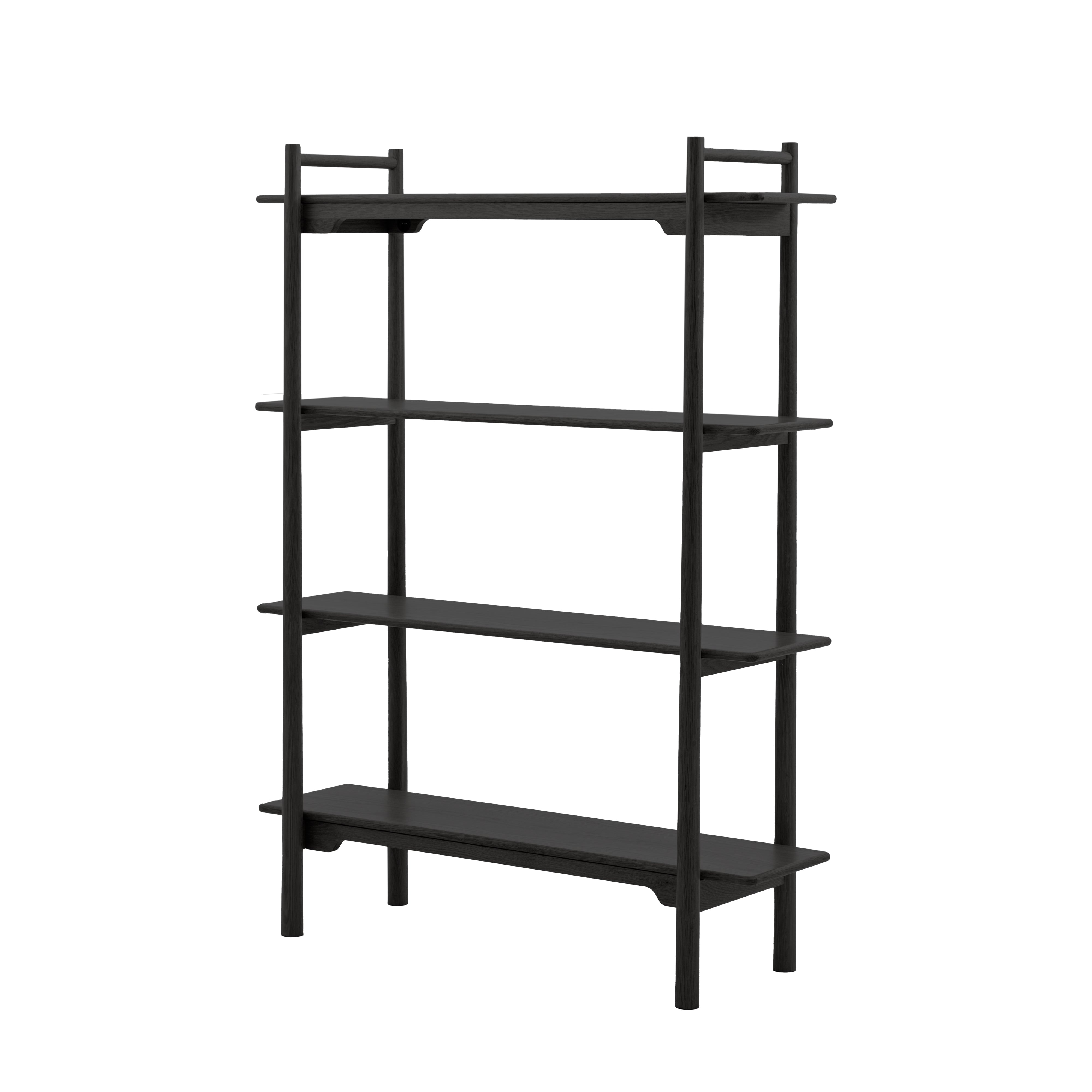 Montana Scandi Black Oak Wood Open Display Unit
